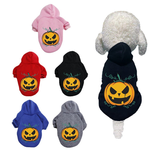 HKM-3146045 Stylish Halloween Pumpkin Pattern Dog Sweater in Multiple Colors and Sizes