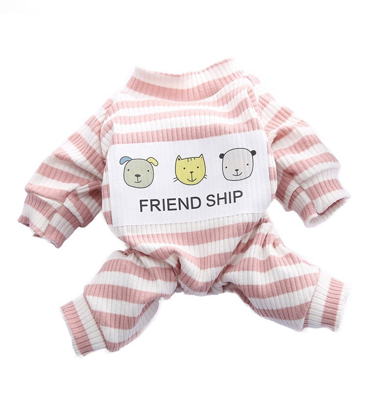 HKM-3147581 Soft and Comfortable Dog Pajamas for Small Dogs - Casual Clothing in Pink and Gray
