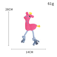 HKM-3148221 Soft Plush Deer Dog Toy with Sound and Corn Grain Texture for Dogs and Cats