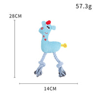 HKM-3148221 Soft Plush Deer Dog Toy with Sound and Corn Grain Texture for Dogs and Cats