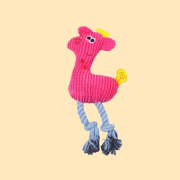 HKM-3148221 Soft Plush Deer Dog Toy with Sound and Corn Grain Texture for Dogs and Cats