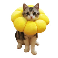 HKM-3148349 Adjustable Recovery Collar for Pets - Soft Edge Wound Healing Cone, Sunflower Design, Multiple Sizes Available