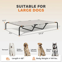 HKM-3148733 Elevated Cooling Pet Cot for Comfortable Outdoor Relaxation