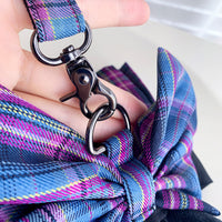 HKM-3149117 Lightweight Purple Plaid Dog Skirt with Leash for Small to Extra Large Breeds