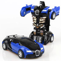 HKM-314963 Transforming Robot Car Toy for Kids - Automatic Deformation Plastic Model Vehicle