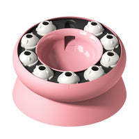 HKM-3151549 Elevated Cat Slow Feeder Bowl - Interactive Puzzle for Dry Food and Snacks, Promotes Healthy Eating Habits