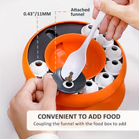 HKM-3151549 Elevated Cat Slow Feeder Bowl - Interactive Puzzle for Dry Food and Snacks, Promotes Healthy Eating Habits