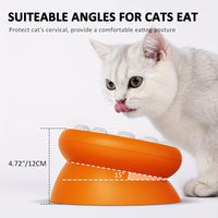 HKM-3151549 Elevated Cat Slow Feeder Bowl - Interactive Puzzle for Dry Food and Snacks, Promotes Healthy Eating Habits