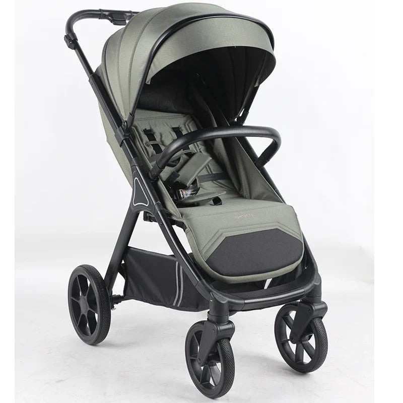 HKM-315155 Compact 3-in-1 Foldable Travel Stroller for Kids Over 3 Years with One-Foot Brake and Five-Point Safety Harness