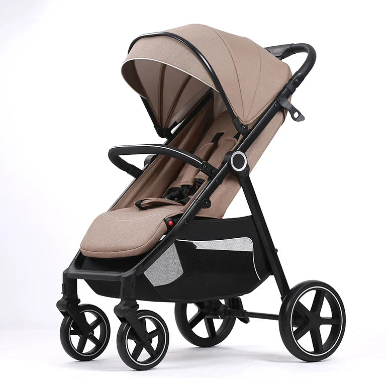 HKM-315155 Compact 3-in-1 Foldable Travel Stroller for Kids Over 3 Years with One-Foot Brake and Five-Point Safety Harness