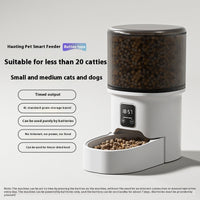 HKM-3152573 Automatic Pet Feeder with 4L Capacity - Smart WIFI and Basic Style Options in White and Black