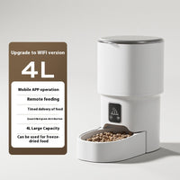 HKM-3152573 Automatic Pet Feeder with 4L Capacity - Smart WIFI and Basic Style Options in White and Black
