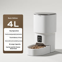 HKM-3152573 Automatic Pet Feeder with 4L Capacity - Smart WIFI and Basic Style Options in White and Black