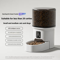 HKM-3152573 Automatic Pet Feeder with 4L Capacity - Smart WIFI and Basic Style Options in White and Black