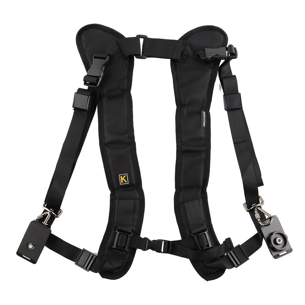 HKM-315347 Dual-Camera Ergonomic Sling Strap for SLR Photography