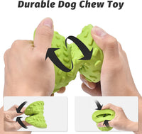 HKM-3153981 Durable Interactive Treat Dispensing Dog Toy - Tough Natural Rubber Chew Bone for Aggressive Chewers