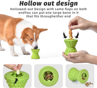 HKM-3153981 Durable Interactive Treat Dispensing Dog Toy - Tough Natural Rubber Chew Bone for Aggressive Chewers
