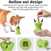 HKM-3153981 Durable Interactive Treat Dispensing Dog Toy - Tough Natural Rubber Chew Bone for Aggressive Chewers
