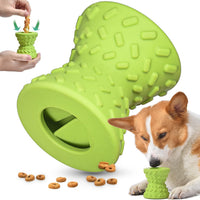 HKM-3153981 Durable Interactive Treat Dispensing Dog Toy - Tough Natural Rubber Chew Bone for Aggressive Chewers