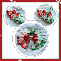 HKM-3154109 Red and Green Christmas Pet Scarf for Medium and Large Dogs - Santa Claus Design