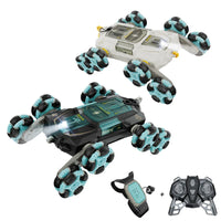 HKM-315539 8WD 360 Rotating Climbing Stunt RC Car - Remote Control with Spray Feature, 50m Range, Indoor-Outdoor Use