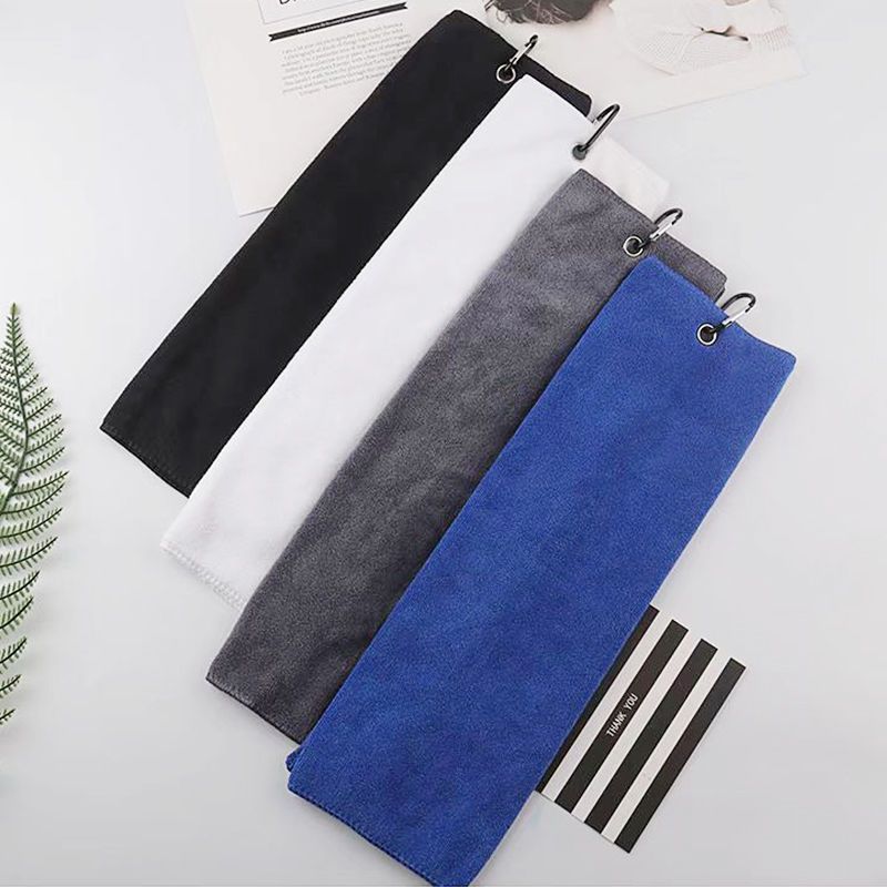 HKM-315539 Microfiber Golf Towel with Quick-Dry Hook - 40x40 cm, Absorbs Water in 21-25 Seconds