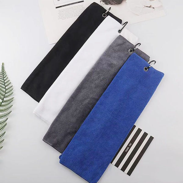 HKM-315539 Microfiber Golf Towel with Quick-Dry Hook - 40x40 cm, Absorbs Water in 21-25 Seconds