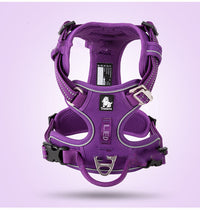 HKM-3155773 Adjustable Nylon Dog Harness with Traction Rope for Small to Large Dogs - Multiple Colors Available