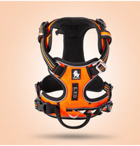 HKM-3155773 Adjustable Nylon Dog Harness with Traction Rope for Small to Large Dogs - Multiple Colors Available