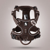 HKM-3155773 Adjustable Nylon Dog Harness with Traction Rope for Small to Large Dogs - Multiple Colors Available