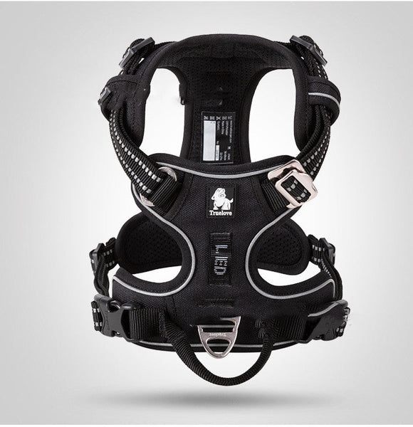 HKM-3155773 Adjustable Nylon Dog Harness with Traction Rope for Small to Large Dogs - Multiple Colors Available