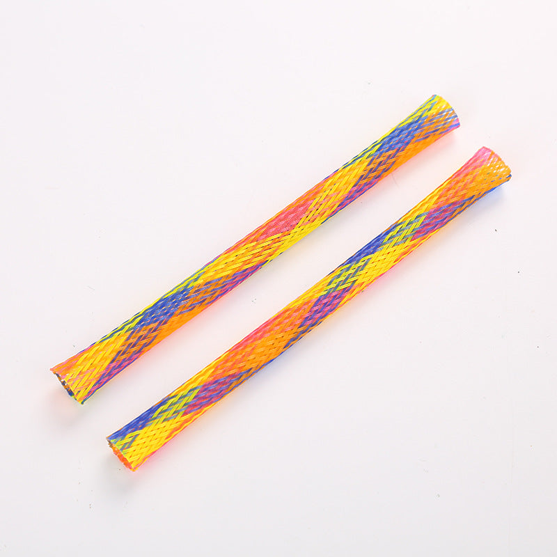 HKM-3157309 Interactive Telescopic Cat Spring Toys - Fun Nylon Playsticks, 10-Pack
