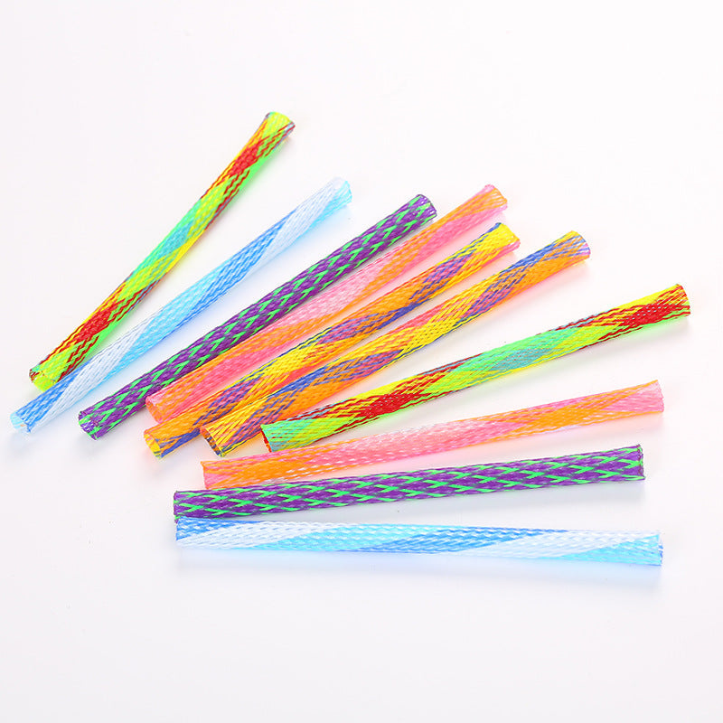 HKM-3157309 Interactive Telescopic Cat Spring Toys - Fun Nylon Playsticks, 10-Pack