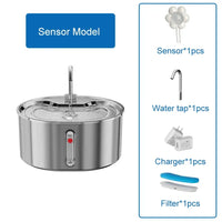 HKM-315731 Stainless Steel 3.2L Pet Water Fountain with Ultra-Quiet Pump and Replacement Filters