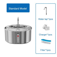 HKM-315731 Stainless Steel 3.2L Pet Water Fountain with Ultra-Quiet Pump and Replacement Filters