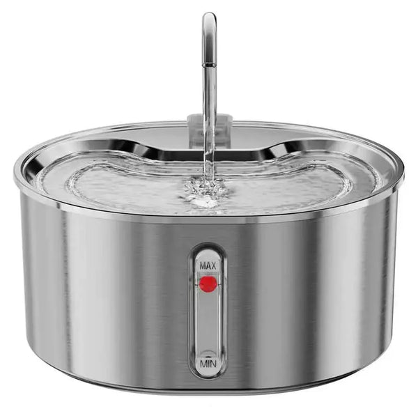 HKM-315731 Stainless Steel 3.2L Pet Water Fountain with Ultra-Quiet Pump and Replacement Filters