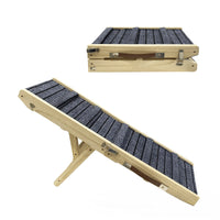 HKM-3157949 Wooden Pet Folding Ladder for Older Dogs - 41.5x30cm, Solid Design