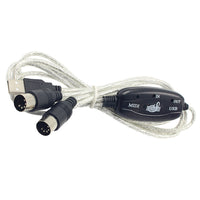 HKM-315795 USB to MIDI Keyboard Adapter Cable for Computer Music Editing - 2m Length