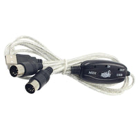 HKM-315795 USB to MIDI Keyboard Adapter Cable for Computer Music Editing - 2m Length