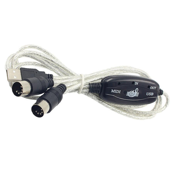 HKM-315795 USB to MIDI Keyboard Adapter Cable for Computer Music Editing - 2m Length
