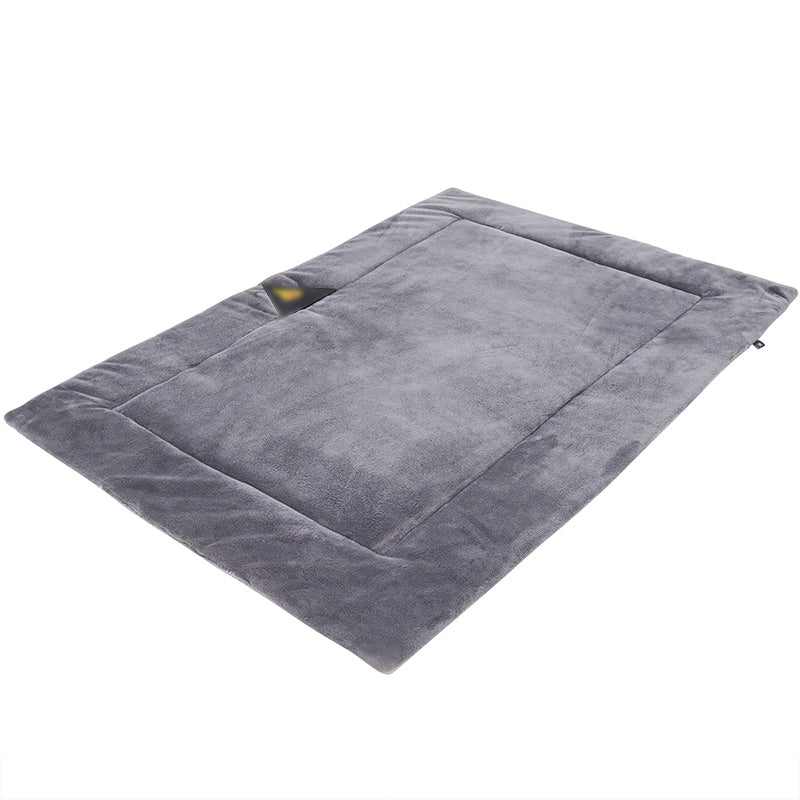 HKM-3158333 Self-Heating Pet Sleeping Pad - Soft Fleece Rug Blanket for Cats and Dogs, Waterproof and Machine Washable