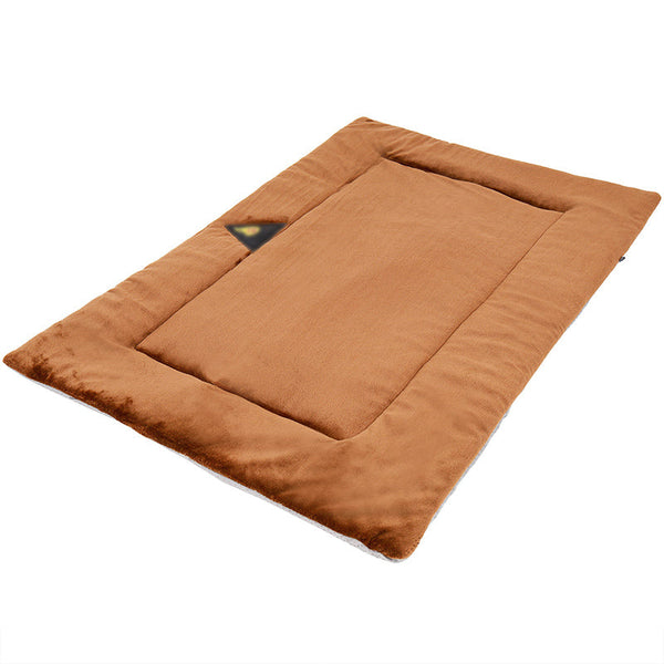 HKM-3158333 Self-Heating Pet Sleeping Pad - Soft Fleece Rug Blanket for Cats and Dogs, Waterproof and Machine Washable