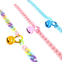 HKM-3158461 Macaron Candy Color Pet Collar for Cats and Dogs - Adjustable Blue, Pink, and Mixed Colors
