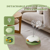 HKM-3159741 Interactive Cat Treat Dispenser Toy with Track Ball for Slow Feeding and Entertainment