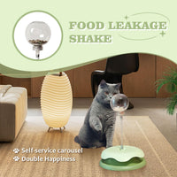 HKM-3159741 Interactive Cat Treat Dispenser Toy with Track Ball for Slow Feeding and Entertainment