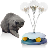 HKM-3159741 Interactive Cat Treat Dispenser Toy with Track Ball for Slow Feeding and Entertainment