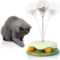 HKM-3159741 Interactive Cat Treat Dispenser Toy with Track Ball for Slow Feeding and Entertainment
