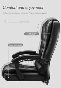 HKM-315987 Luxury Leather Reclining Executive Office Chair with Massage Function