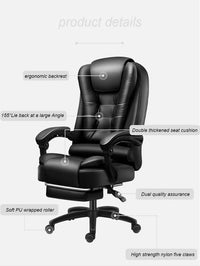 HKM-315987 Luxury Leather Reclining Executive Office Chair with Massage Function