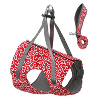 HKM-3161533 Japanese Style Cat Towing Rope Harness - Breathable Polyester Canvas, Sizes XS/S, 3 Colors Available